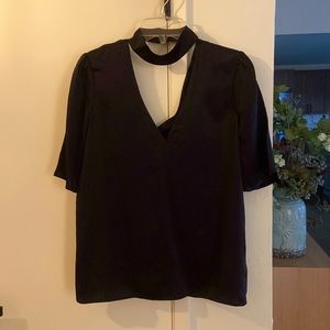 Paige Black Silk Blouse
